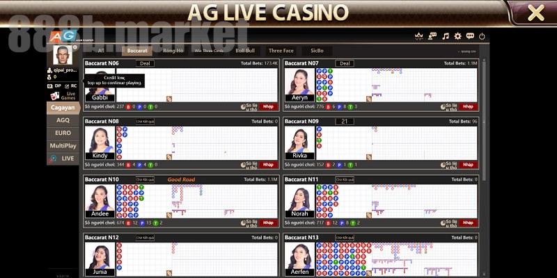 AG Live Casino cung cấp những dịch vụ giải trí hấp dẫn